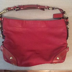 Red Leather Shoulder Bag